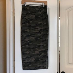 Midi length Large camo skirt